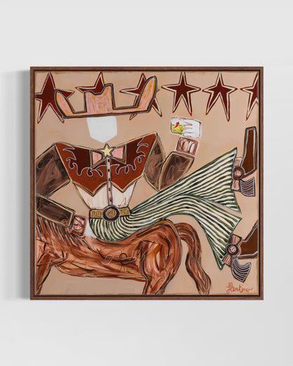 READY TO SHIP: Spicy Moves - Framed Canvas Print